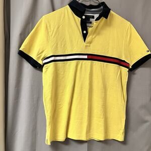 Tommy Hilfiger Essential Flag Polo Shirt Size Medium Y2K Vintage BR2210